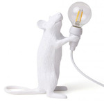 The Mouse Lamp with USB Port - White / White Cord