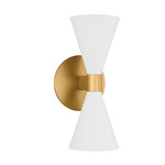 Albertine Wall Sconce - Aged Brass / Matte White