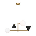 Cosmo Chandelier - Burnished Brass / Midnight Black