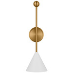Cosmo Wall Sconce - Burnished Brass / Matte White
