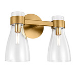 Moritz Clear Bathroom Vanity Light - Burnished Brass / Clear