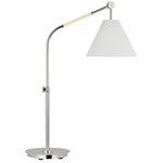 Remy Task Table Lamp - Polished Nickel / White Linen