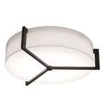 Apex Ceiling Light - Espresso / White Linen