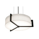 Apex Pendant - Espresso / White Linen