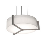 Apex Pendant - Weathered Grey / White Linen
