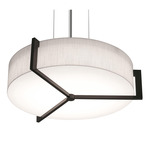 Apex Pendant - Espresso / White Linen