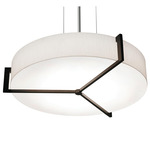Apex Pendant - Espresso / White Linen