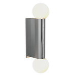 Ortona Twin Wall Sconce - Polished Chrome / White