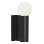 Ortona Single Wall Sconce - Matte Black / White