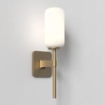 Tacoma Reed Wall Sconce - Antique Brass / White