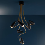 CicloItalia Flex Ceiling Light - Brass / Black