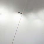 Lederam F1 Floor Lamp - Gold Leaf Disc / Black Rod