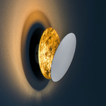 Lederam W Wall Sconce - White / Gold Leaf