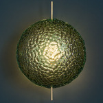Medouse Outdoor Wall Sconce - Brass / Green