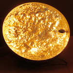 Stchu-Moon Dome Floor Lamp - Black / Gold Leaf