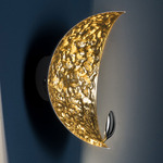 Stchu-Moon Wall Sconce - White / Gold Leaf