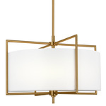 Perno Pendant - Burnished Brass / White Linen