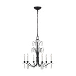 Shannon Chandelier - Aged Iron / Crystal