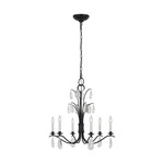 Shannon Chandelier - Aged Iron / Crystal