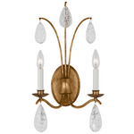 Shannon Wall Sconce - Antique Gild / Crystal