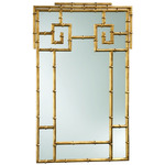 Bamboo Wall Mirror - Gold / Mirror