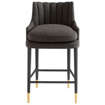 Tesoro Counter Stool - Black / Gold / Black