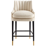 Tesoro Counter Stool - Black / Gold / Cream