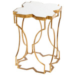 Aurelia Table - Gold / White Marble