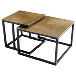 Arca Nesting Table Set - Black / Brass