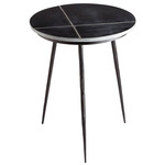Sombrilla Side Table - Black / Black Marble