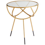 Gyroscope Side Table - Gold / Clear