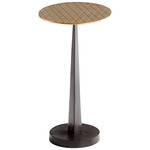 Beauvais Side Table - Black / Antique Brass