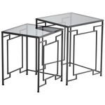 Galleria Nesting Tables Set of 2 - Noir / Clear