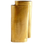 A Step Up Tall Vase - Antique Brass