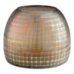 Gradient Grid Vase - Gold