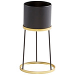 Liza Planter - Black / Gold / Black