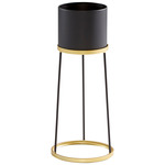 Liza Planter - Black / Gold / Black