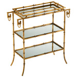 Bamboo Tray Table - Gold / Mirror