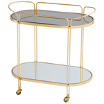 Motif Bar Cart - Gold / Clear