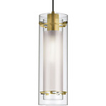 Pasha Pendant - Aged Brass / Clear / Frost