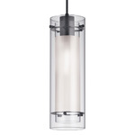 Pasha Pendant - Matte Black / Clear / Frost