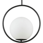 Adrienna Pendant - Matte Black / Opal White