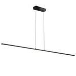 Array Linear Pendant with Straight Wires - Matte Black / White