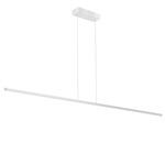 Array Linear Pendant with Straight Wires - Matte White / White