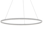 Circulo Round Pendant - Silver / White