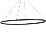 Circulo Oval Pendant - Matte Black / White