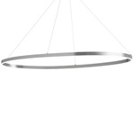 Circulo Oval Pendant - Silver / White