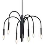 Callway Chandelier - Matte Black / Clear