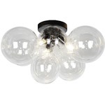 Comet Ceiling Light - Matte Black / Clear
