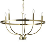 Cesar Chandelier - Aged Brass / Frosted